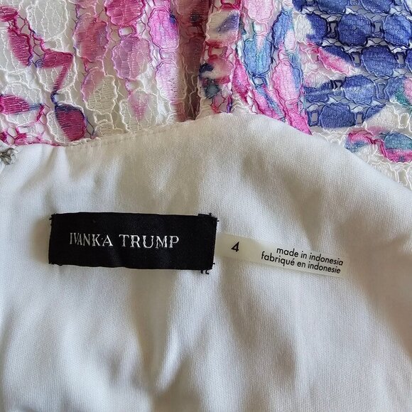 Ivanka Trump Dress Womens 4 Sleeveless Summer Lace Sheath Knit Midi Polyester - Picture 5 of 7